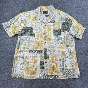Hawaiian Reserve Collection Aloha Shirt Mens 100% Cotton Tropical Sz L